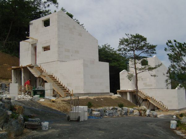 금성펜션 ALC블럭쌓기